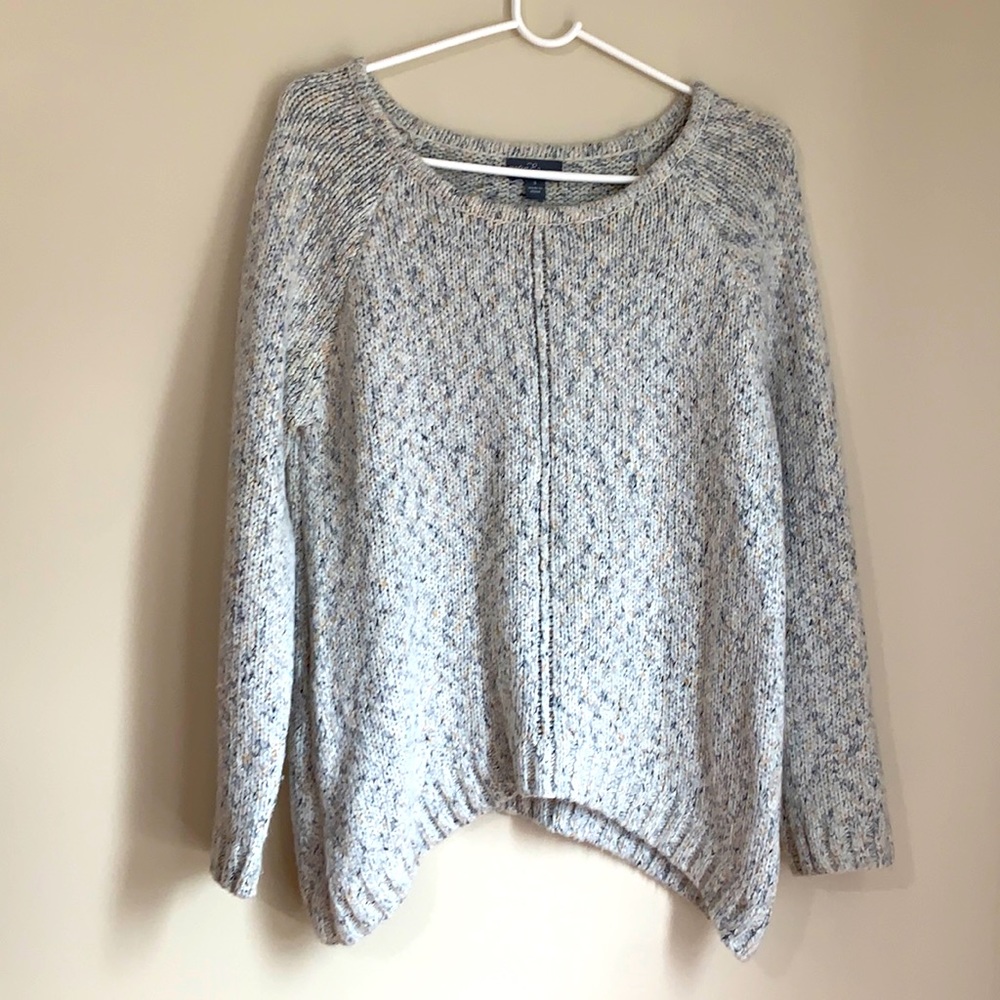 Asymmetrical market & spruce sweater